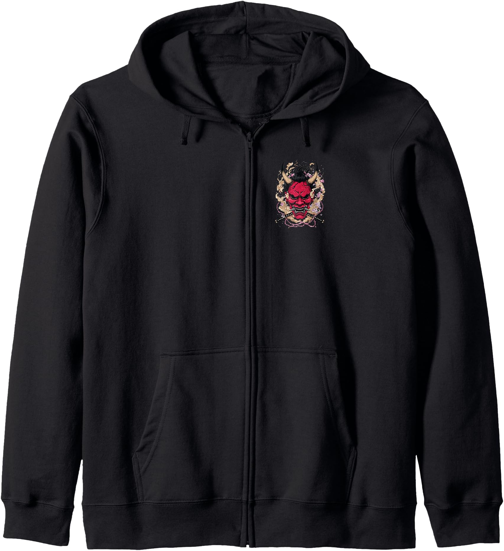 Hannya Japanese Anime Mask Rare Hoodie - Aesthetic Graphic for Adults - T-Shirt, Sweatshirt, Hoodie