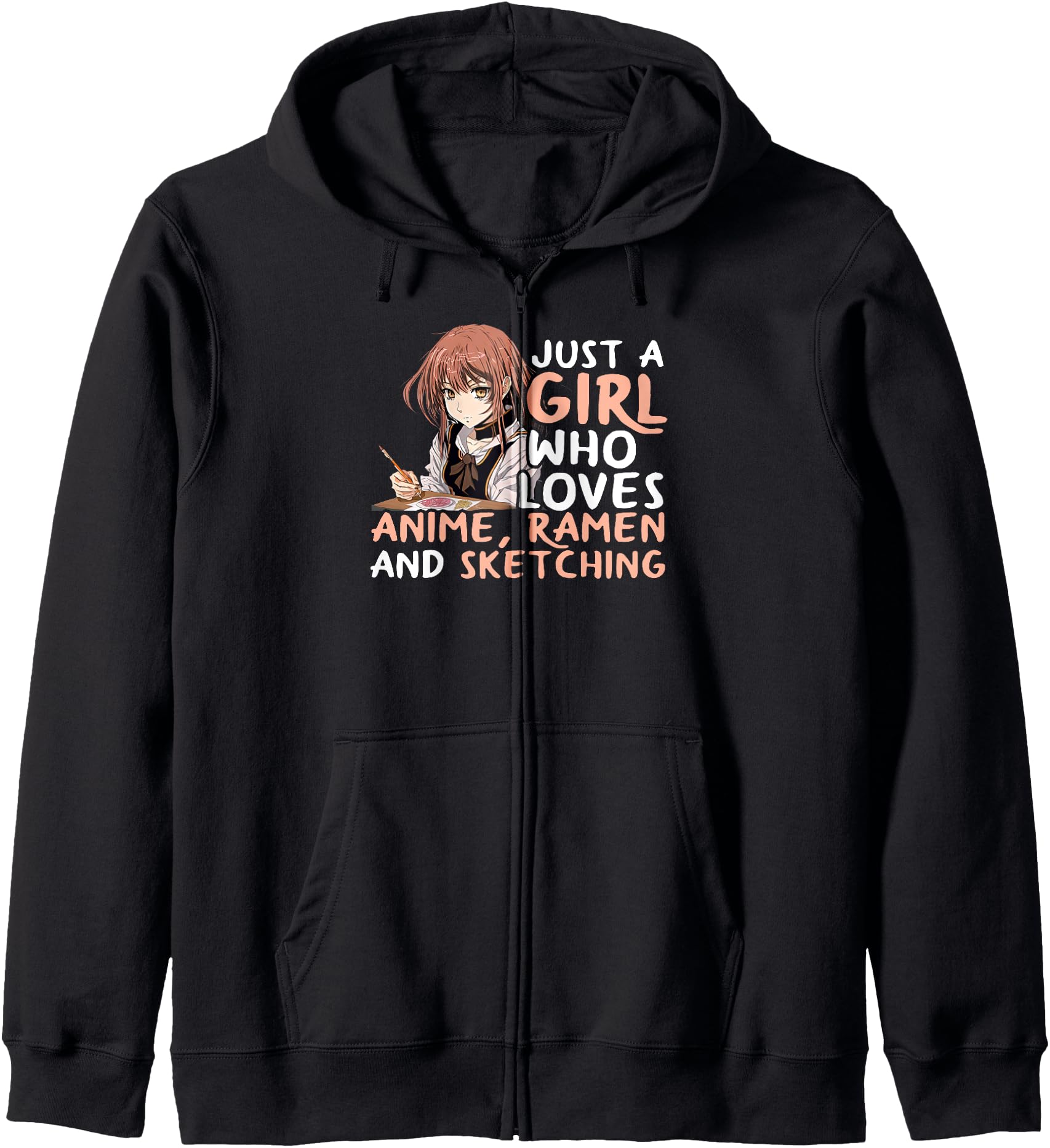 Just Who Loves Anime Ramen And T-Shirt - Aesthetic Graphic for Adults - T-Shirt, Sweatshirt, Hoodie