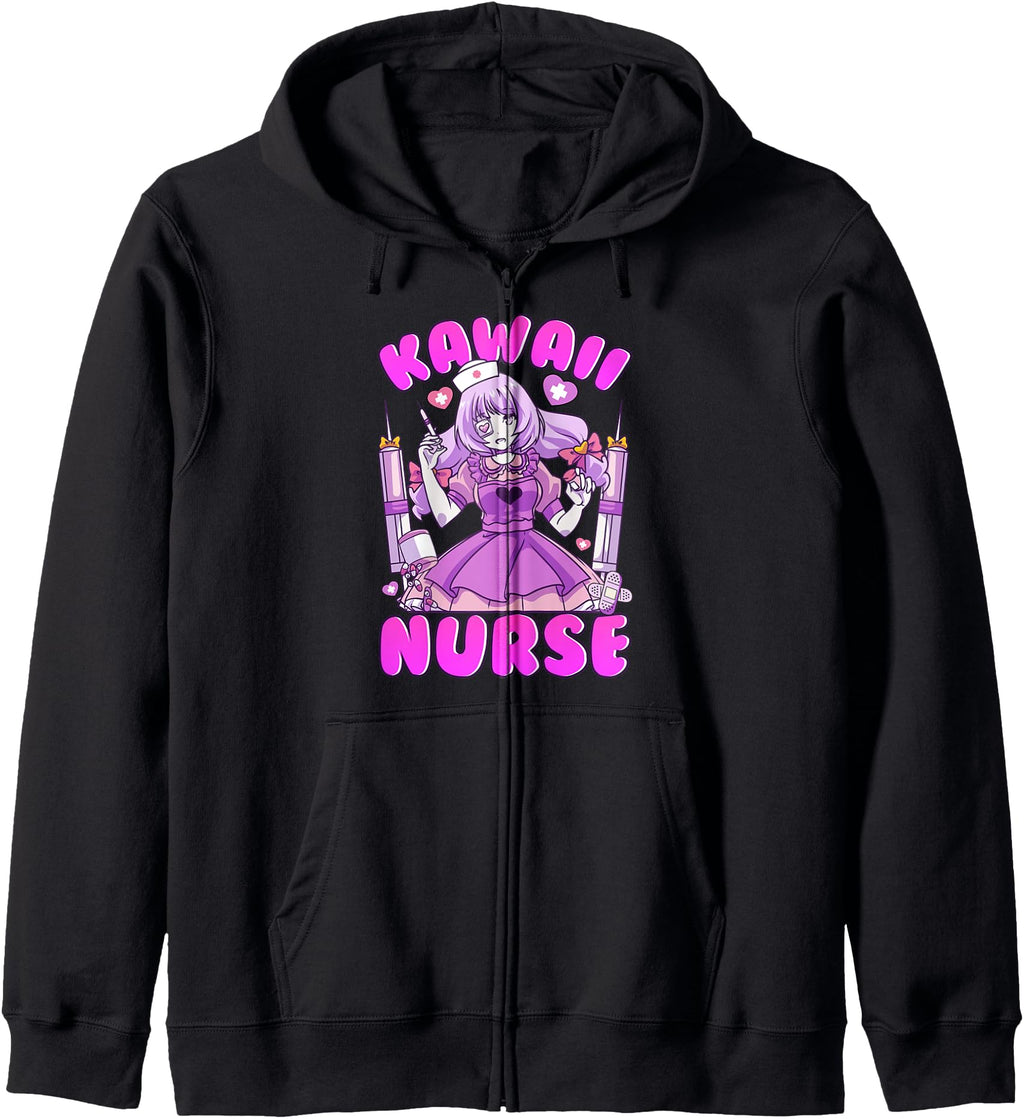 Kawaii Nurse Love Being Nurse Kawaii Hoodie - Custom Art Print for Adults - T-Shirt, Sweatshirt, Hoodie