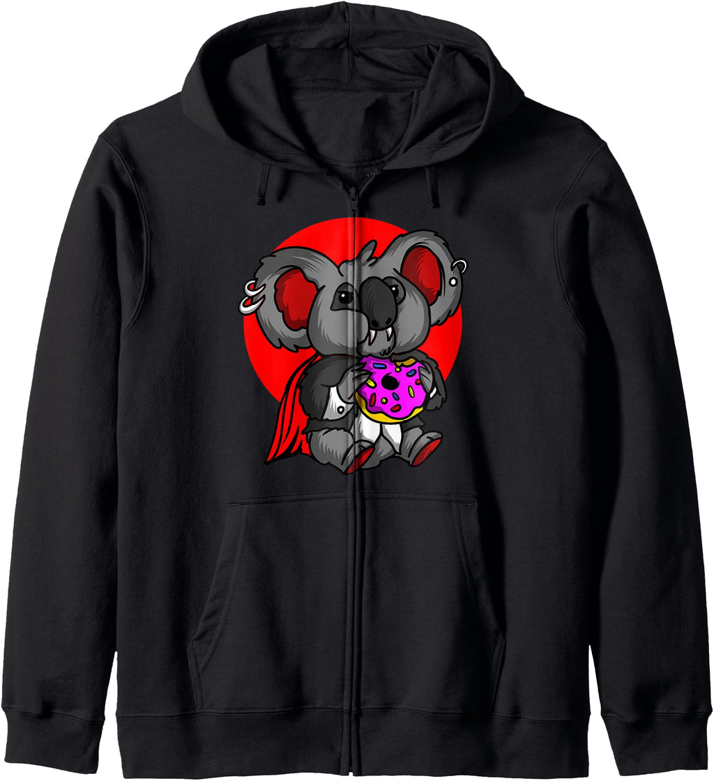 Creepy Halloween Vampire Koala Spooky Hoodie - Aesthetic Graphic Men Women - T-Shirt, Sweatshirt, Hoodie