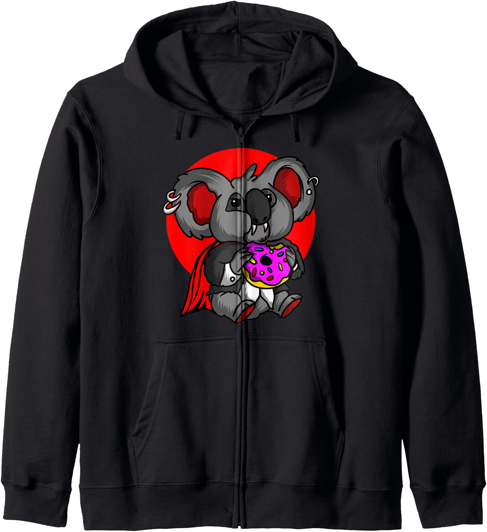 Creepy Halloween Vampire Koala Spooky Hoodie - Aesthetic Graphic Men Women - T-Shirt, Sweatshirt, Hoodie