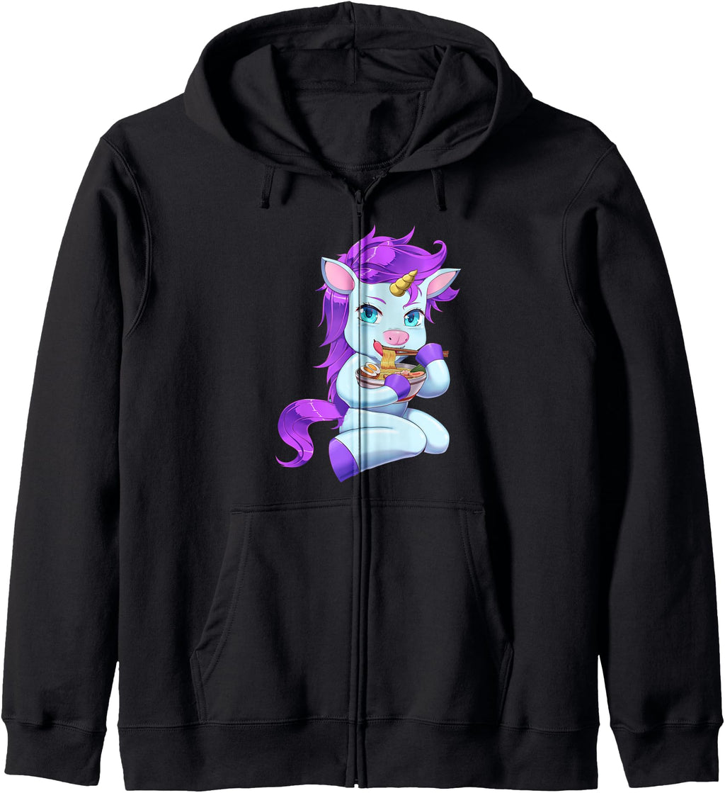Exclusive Ramen Unicorn Japanese Kawaii Hoodie - Trendy Graphic for Adults - T-Shirt, Sweatshirt, Hoodie