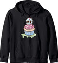 Authentic Spooky Skull Cupcake Sweatshirt - Custom Art Print Men Women - T-Shirt, Sweatshirt, Hoodie