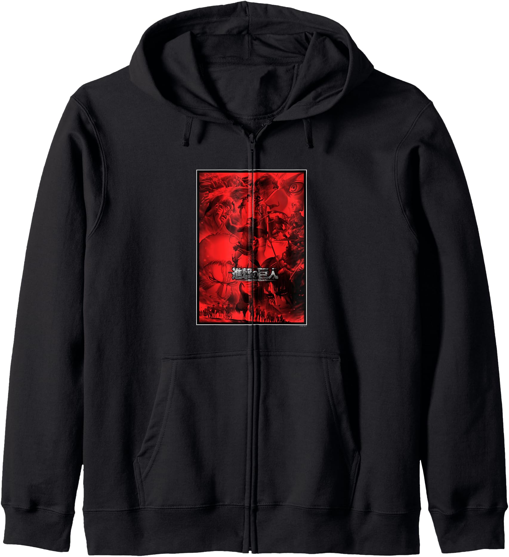 Authentic Attack Titan Season 3 Red Hoodie - Fun Novelty Design Men Women - T-Shirt, Sweatshirt, Hoodie