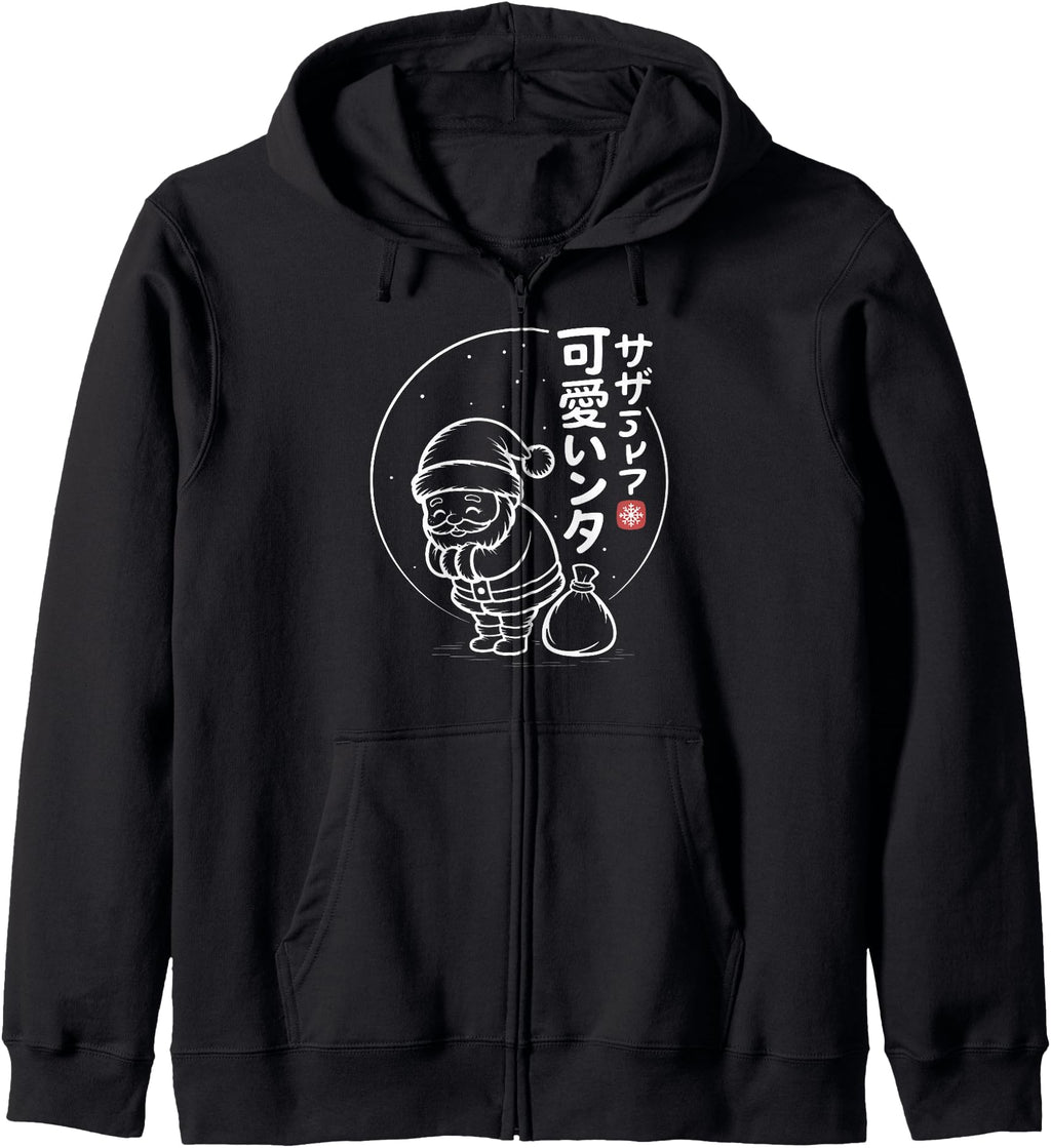 Kawaii Santa Claus Anime Aesthetic Hoodie - Fun Novelty Design Men Women - T-Shirt, Sweatshirt, Hoodie