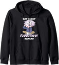 Authentic Eat Sleep Anime Repeat Sweatshirt - Trendy Graphic for Adults - T-Shirt, Sweatshirt, Hoodie