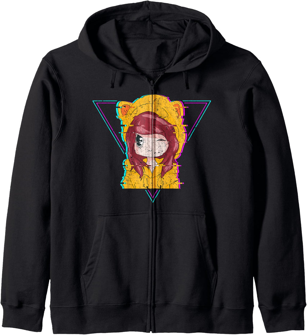 Exclusive Japanese Otaku Glitch Anime Kawaii Hoodie - Graphic Print Unisex - T-Shirt, Sweatshirt, Hoodie