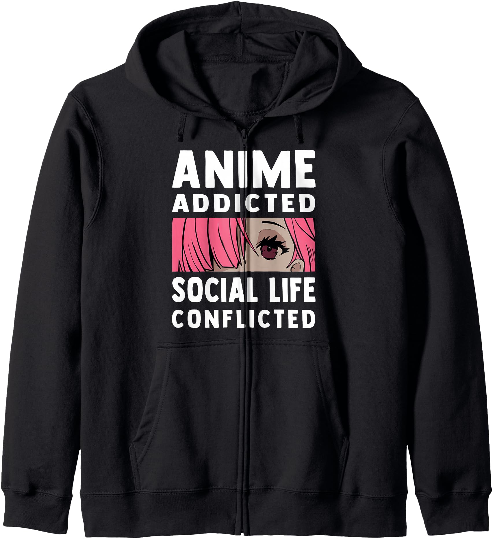 Anime Addicted Social Life T-Shirt - Fun Novelty Design for Adults - T-Shirt, Sweatshirt, Hoodie