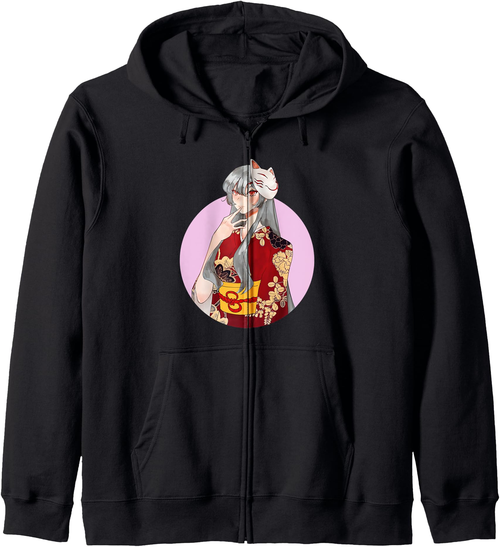 Japanese Kitsune Mask Anime Otaku T-Shirt - Trendy Graphic Men Women - T-Shirt, Sweatshirt, Hoodie