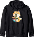 Authentic Dog Shiba Eating Ramen Otaku T-Shirt - Fun Novelty Design Unisex - T-Shirt, Sweatshirt, Hoodie