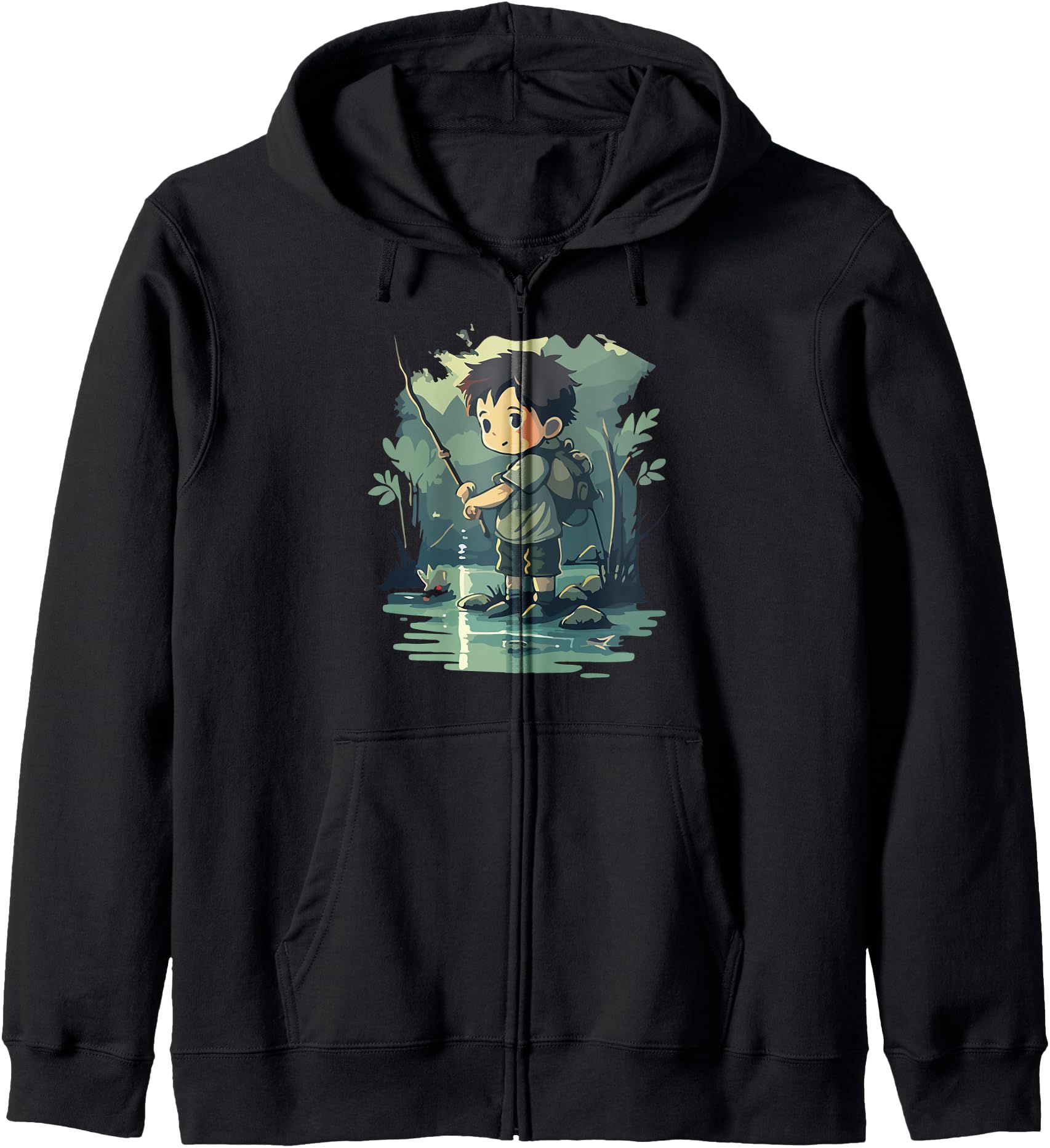 Handcrafted Anime Fishing Fishing Sweatshirt - Streetwear Style Unisex - T-Shirt, Sweatshirt, Hoodie