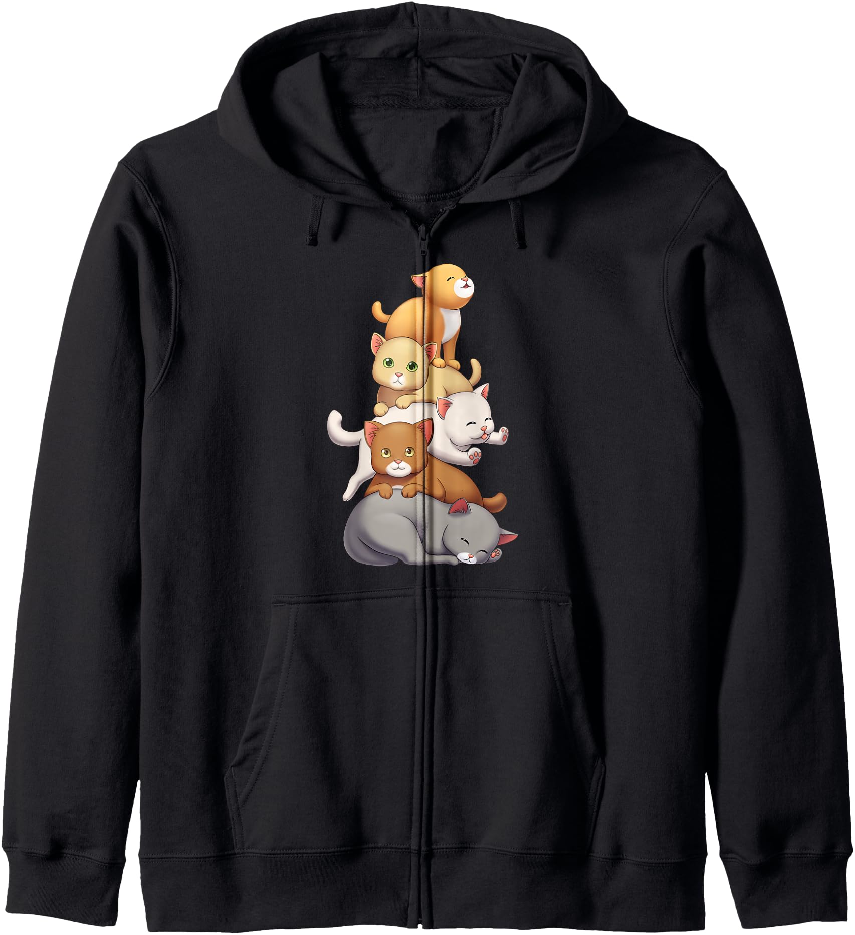 Handcrafted Kawaii Cat Kitty Pile T-Shirt - Streetwear Style Men Women - T-Shirt, Sweatshirt, Hoodie