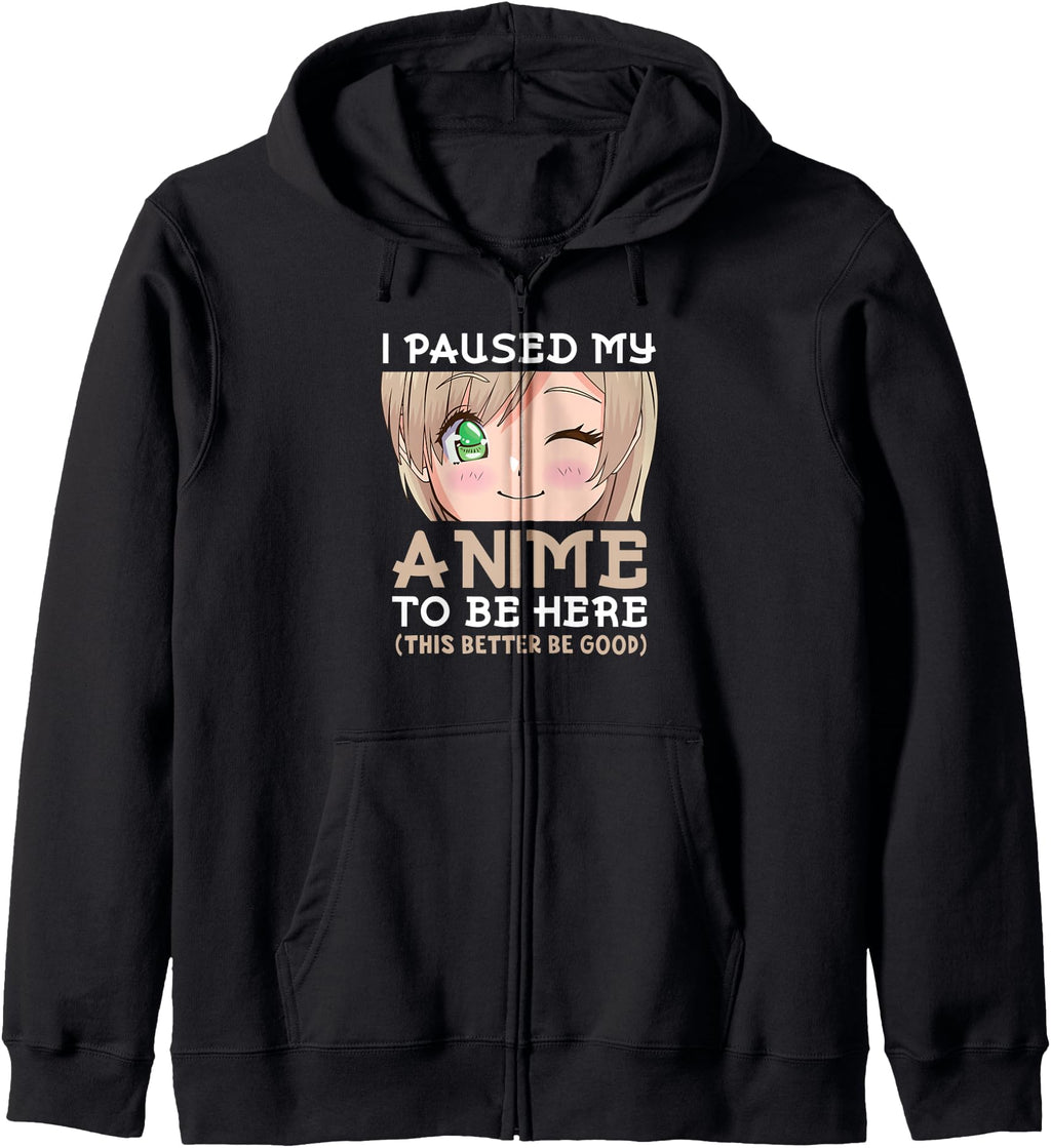 Manga Anime Teen I Paused My Anime T-Shirt - Fun Novelty Design for Adults - T-Shirt, Sweatshirt, Hoodie