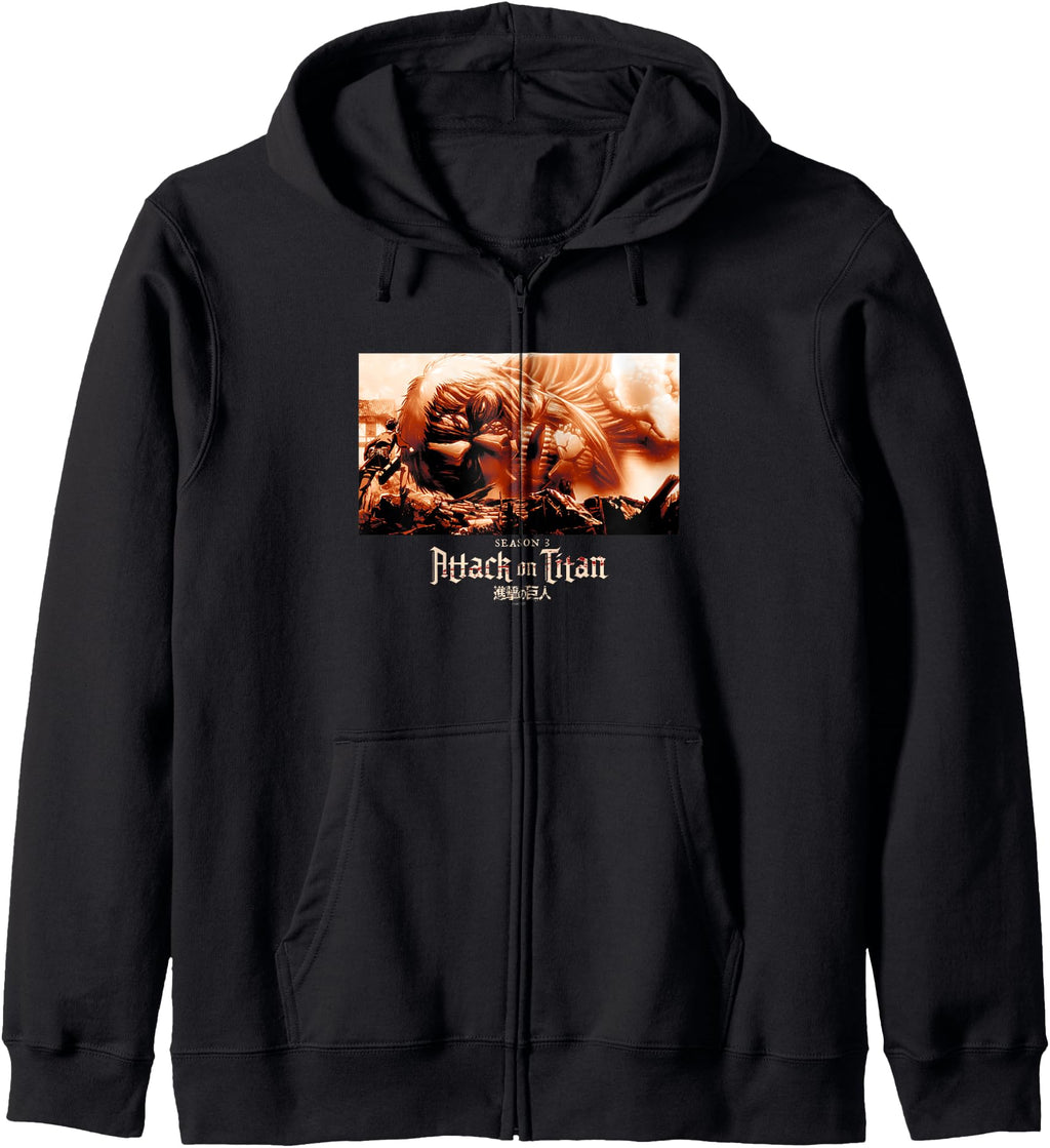 Attack Titan Season 3 Sepia Fallen Hoodie - Minimalist Print Men Women - T-Shirt, Sweatshirt, Hoodie