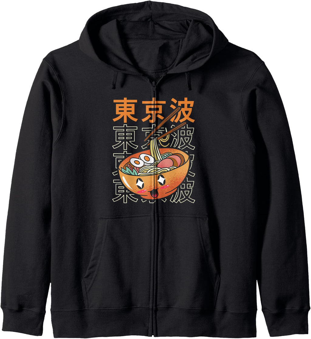 Kawaii Ramen Noodles Japanese Food Hoodie - Streetwear Style Men Women - T-Shirt, Sweatshirt, Hoodie