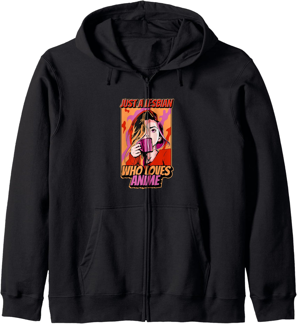 Original Lesbian Anime Just Lesbian Who T-Shirt - Streetwear Style Unisex - T-Shirt, Sweatshirt, Hoodie