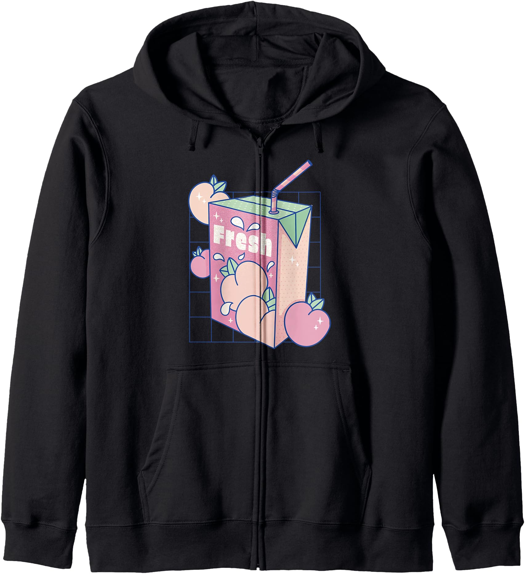 Authentic Peach Juice Box Vaporwave 80S Hoodie - Trendy Graphic Men Women - T-Shirt, Sweatshirt, Hoodie