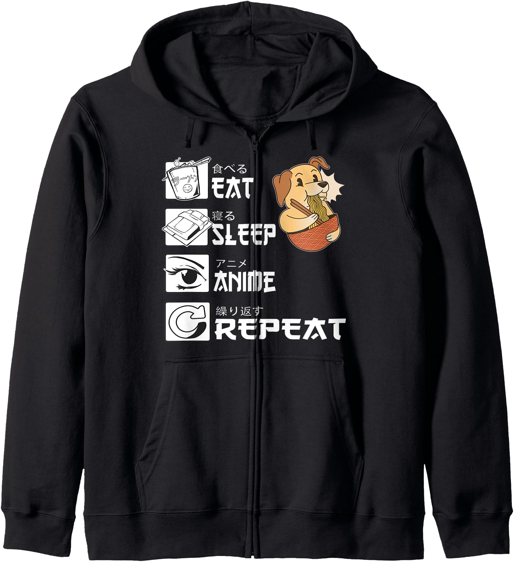 Original Anime Stuff Anime Anime Black Sweatshirt - Graphic Print Unisex - T-Shirt, Sweatshirt, Hoodie
