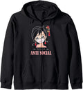 Handcrafted Anti Social Japanese Japan T-Shirt - Trendy Graphic for Adults - T-Shirt, Sweatshirt, Hoodie