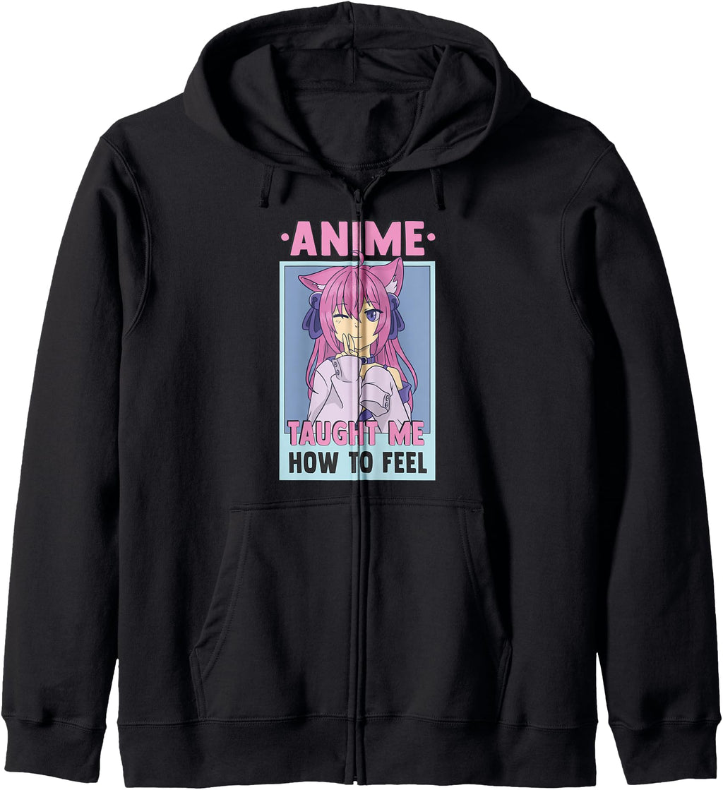 Anime Taught Me How To Feel Otaku T-Shirt - Aesthetic Graphic Men Women - T-Shirt, Sweatshirt, Hoodie