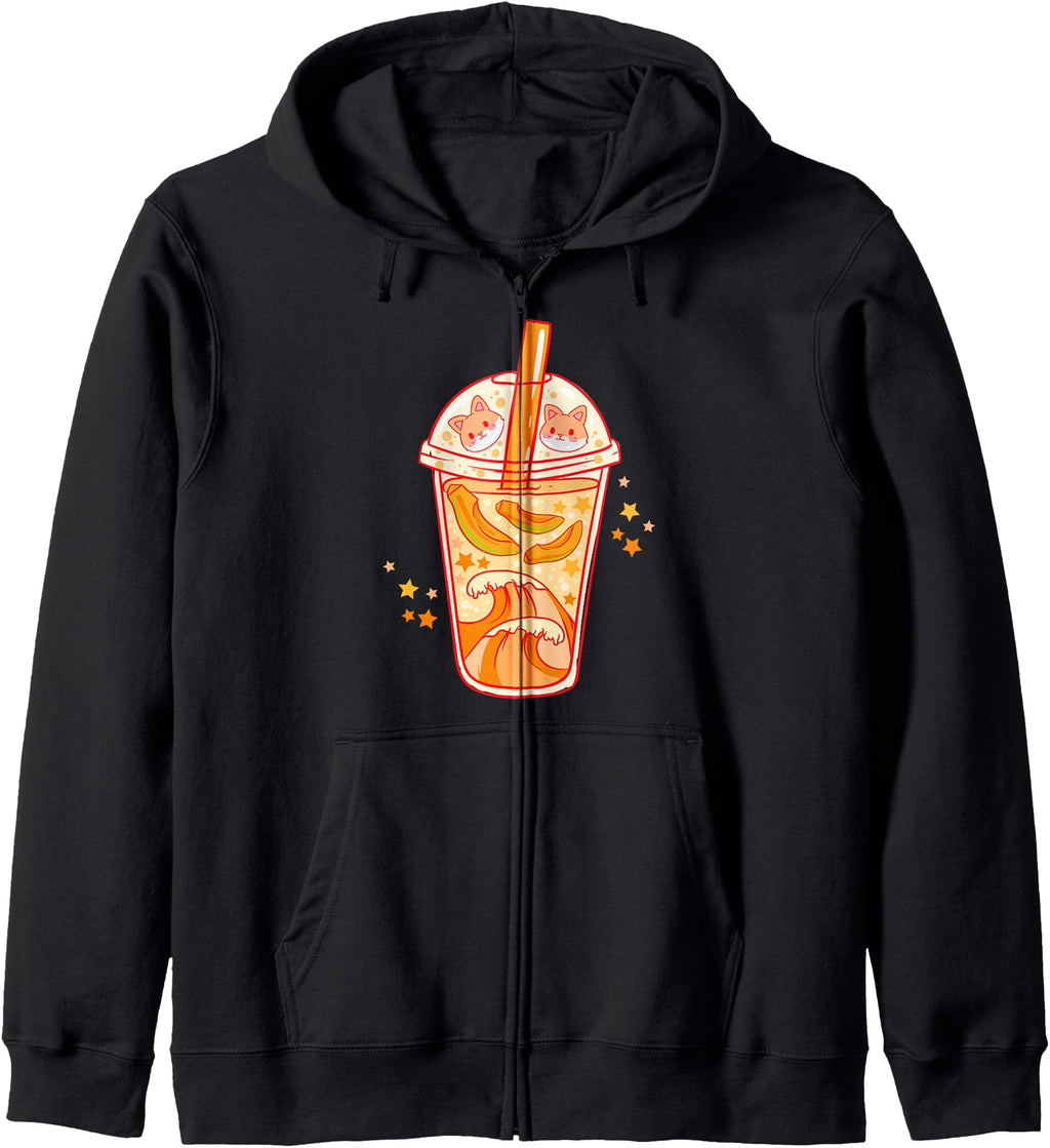 Authentic Papaya Cat Kitten Milkshake T-Shirt - Unique Graphic for Adults - T-Shirt, Sweatshirt, Hoodie