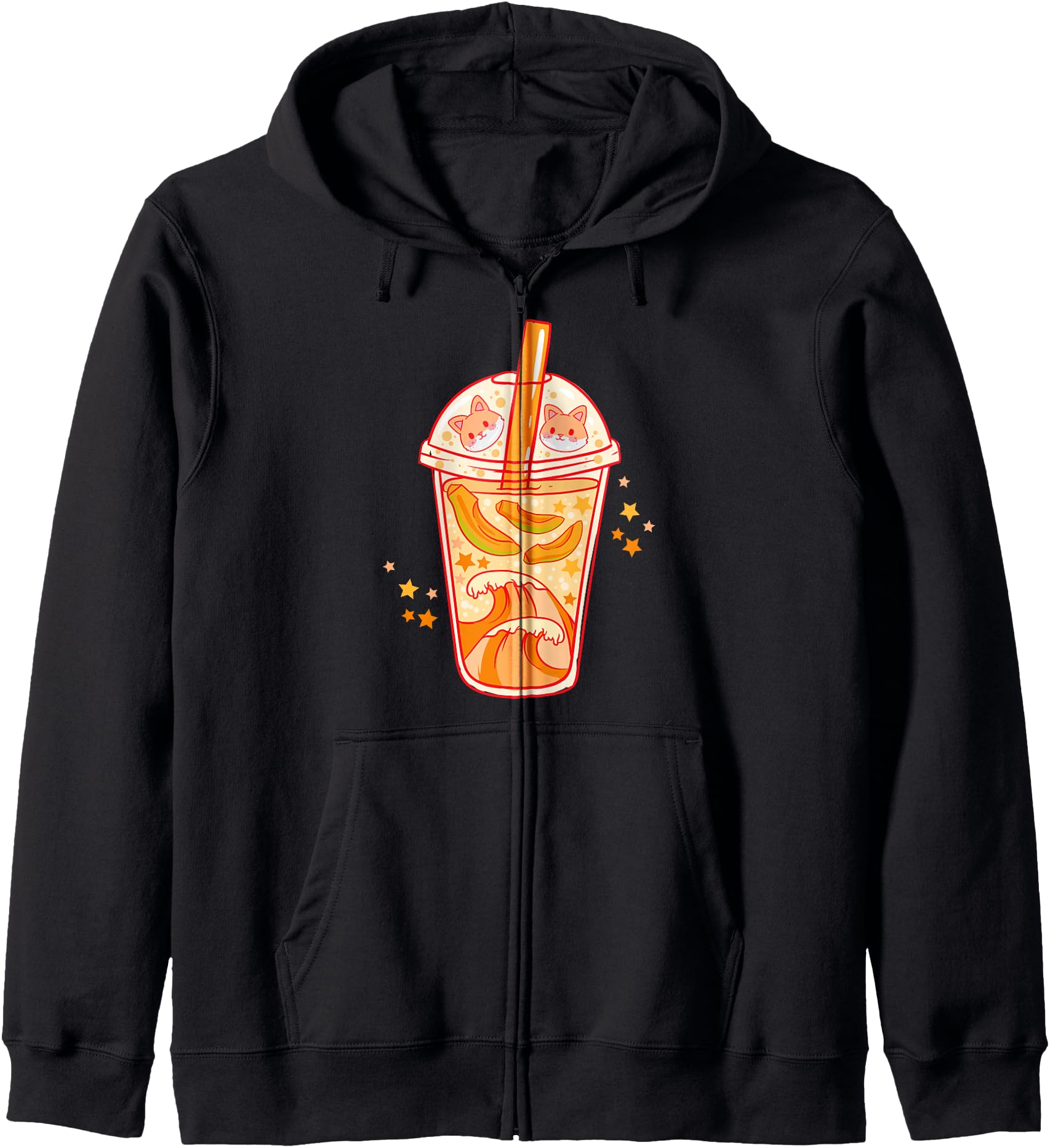 Authentic Papaya Cat Kitten Milkshake T-Shirt - Unique Graphic for Adults - T-Shirt, Sweatshirt, Hoodie