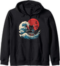 Handcrafted Samurai Cat Ukiyo E Sweatshirt - Graphic Print for Adults - T-Shirt, Sweatshirt, Hoodie