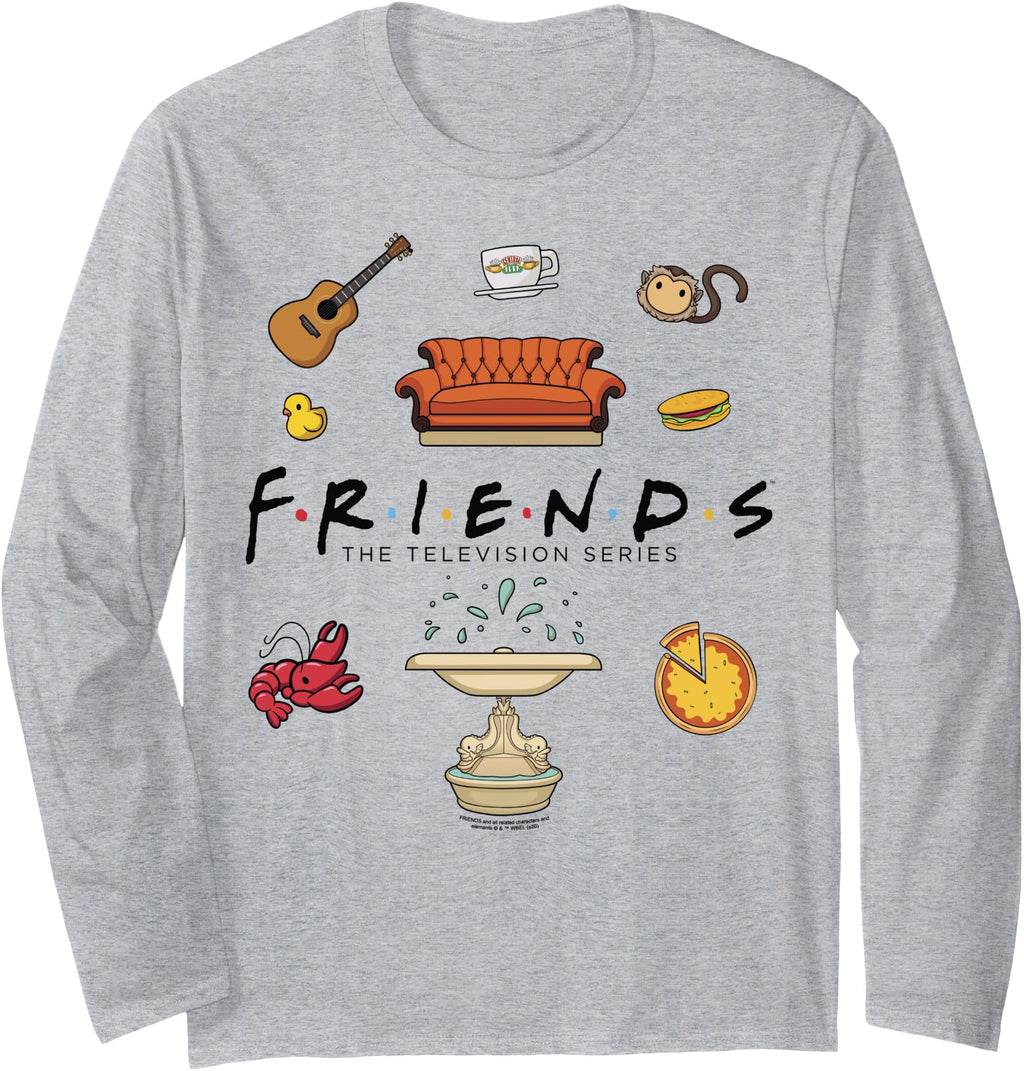 Friends Chibi Icon Jumble Artist Sweatshirt - Graphic Print Unisex - T-Shirt, Sweatshirt, Hoodie