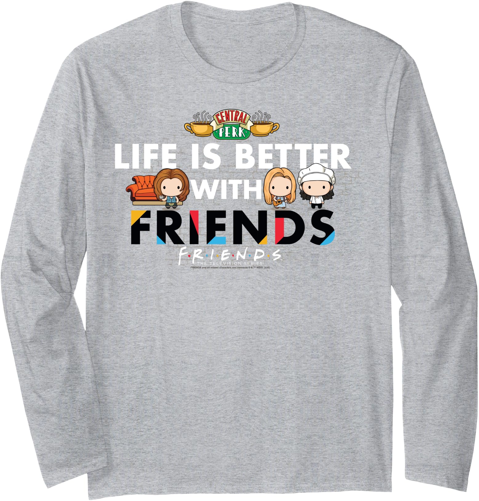 Authentic Friends Chibi Life Is Better T-Shirt - Trendy Graphic Unisex - T-Shirt, Sweatshirt, Hoodie