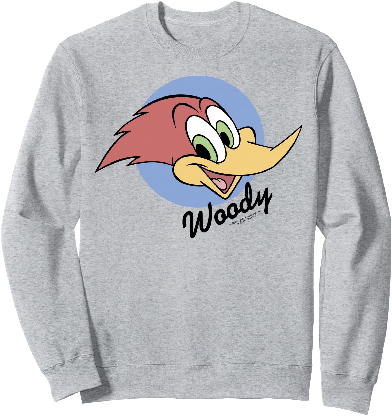 Authentic Woody Woodpecker Face Circle T-Shirt - Unique Graphic Unisex - T-Shirt, Sweatshirt, Hoodie