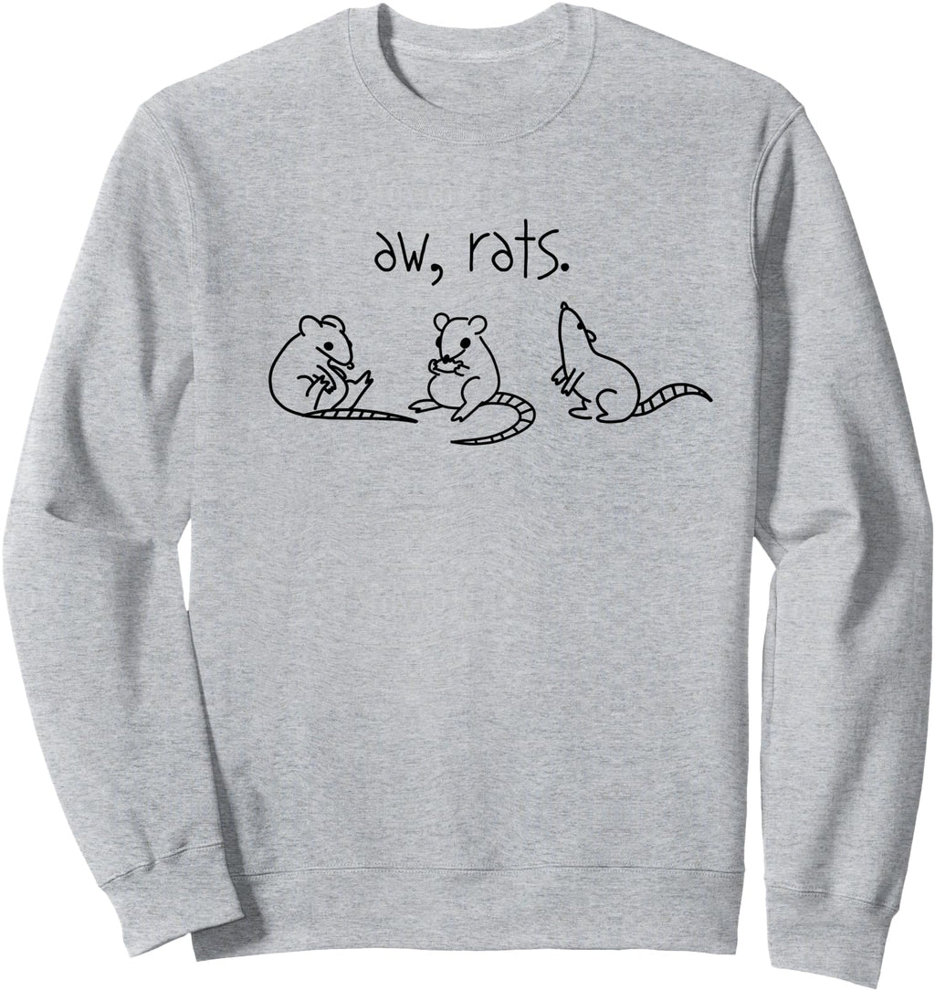 Aw Rats Rat Trio Exclusive Sweatshirt - Graphic Print for Adults - T-Shirt, Sweatshirt, Hoodie