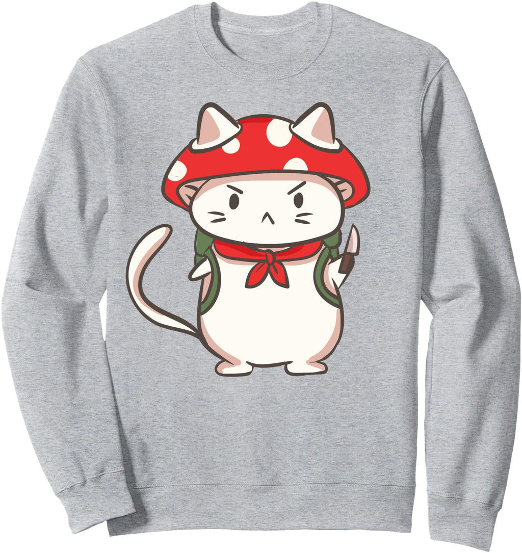 Original Mushroom Cat Kawaii Sweatshirt - Aesthetic Graphic for Adults - T-Shirt, Sweatshirt, Hoodie
