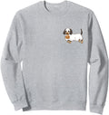 Original Dachshund Dog Ghost Pocket Lazy Hoodie - Graphic Print Men Women - T-Shirt, Sweatshirt, Hoodie