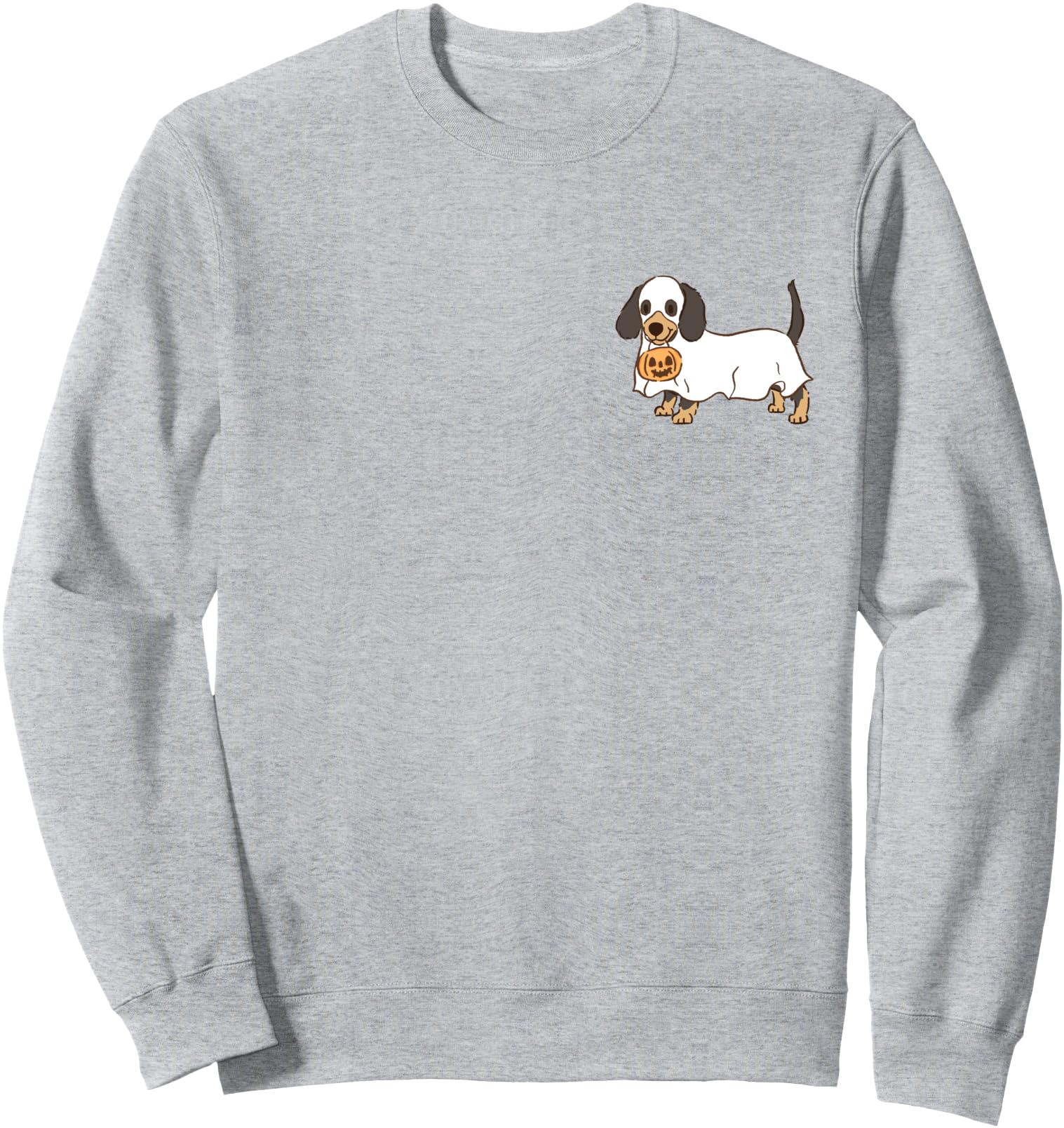 Original Dachshund Dog Ghost Pocket Lazy Hoodie - Graphic Print Men Women - T-Shirt, Sweatshirt, Hoodie