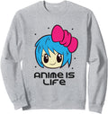 Authentic Anime Is Life Anime T-Shirt - Streetwear Style for Adults - T-Shirt, Sweatshirt, Hoodie