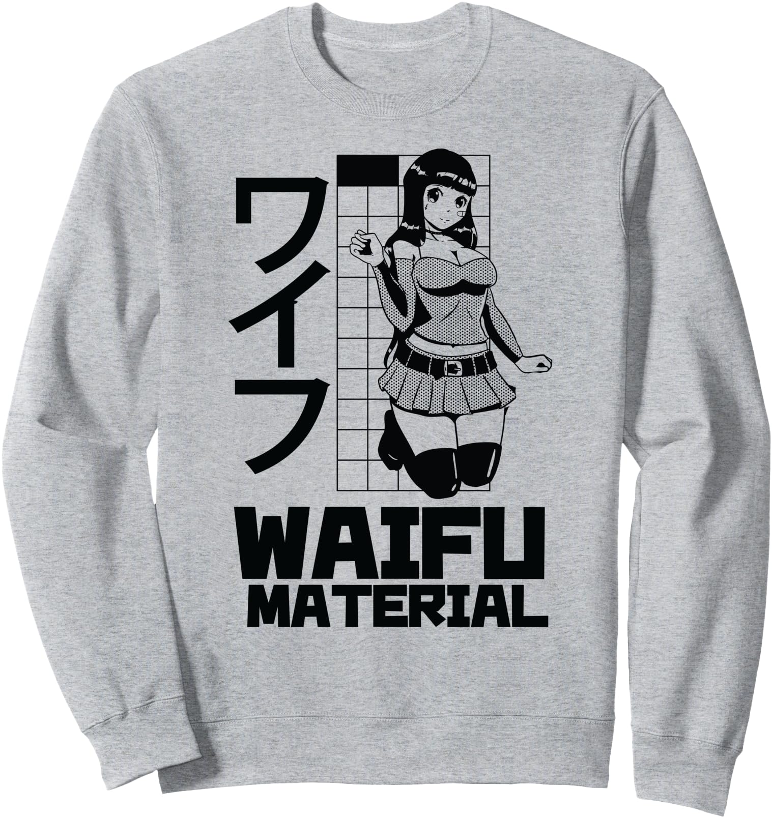Authentic Waifu Hot Anime Sweatshirt - Minimalist Print Unisex - T-Shirt, Sweatshirt, Hoodie