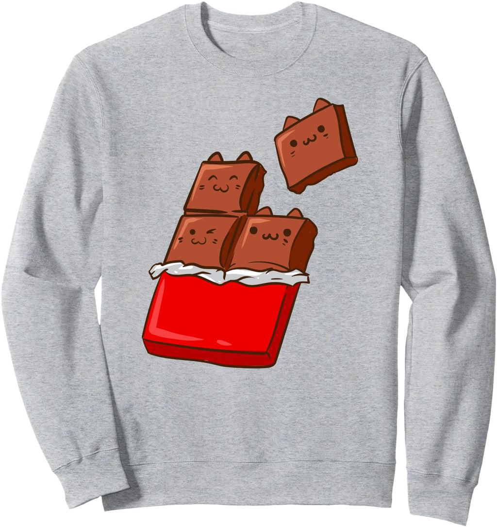 Milk Chocolate Bar Cats Kitten Sweatshirt - Minimalist Print Men Women - T-Shirt, Sweatshirt, Hoodie