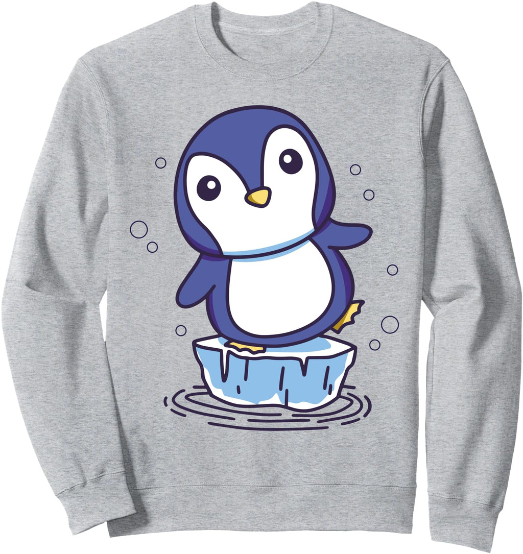 Penguin Melting Ice Exclusive Sweatshirt - Unique Graphic for Adults - T-Shirt, Sweatshirt, Hoodie