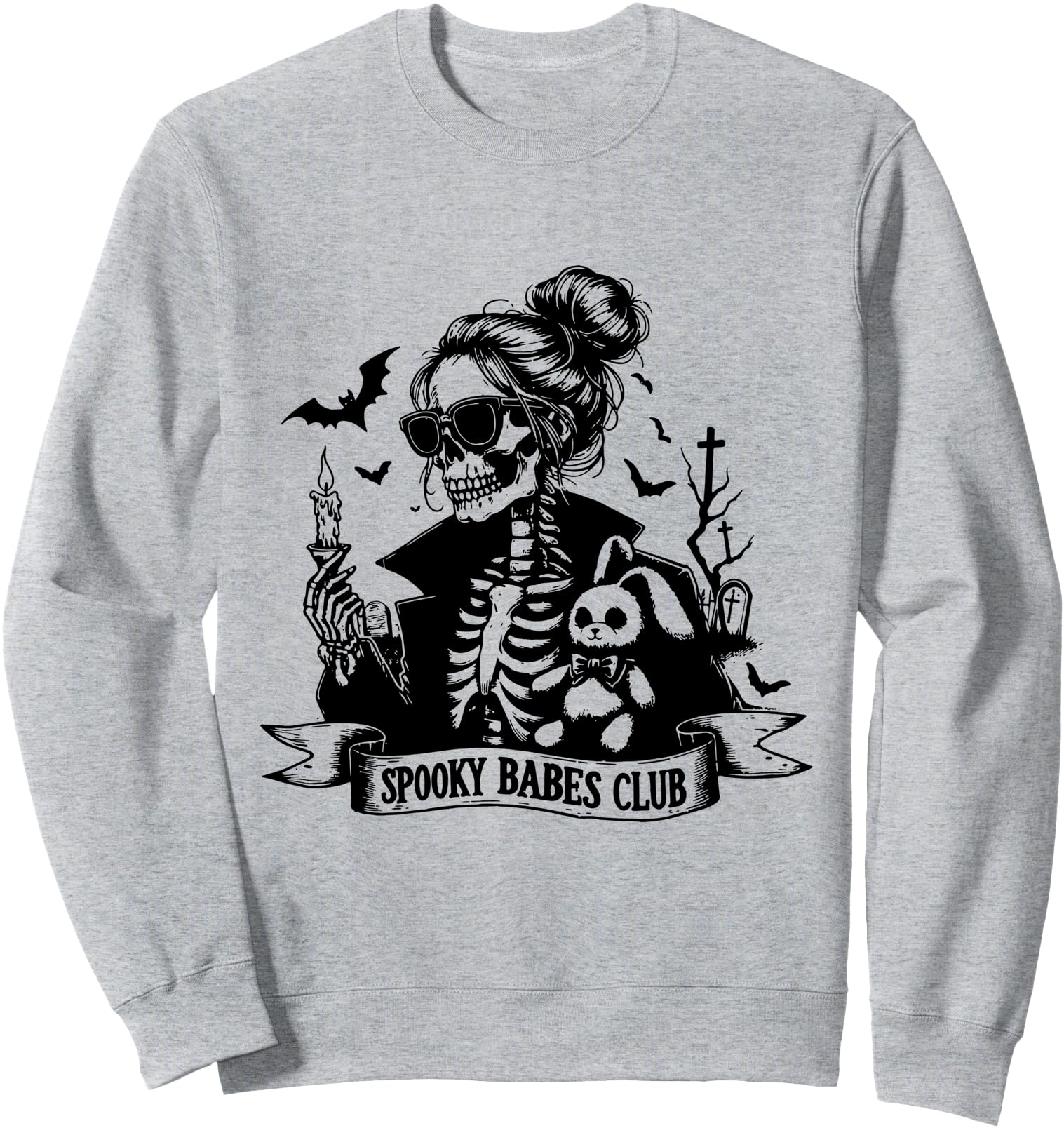 Exclusive Spooky Babes Club Snarky Skeleton Hoodie - Unique Graphic Unisex - T-Shirt, Sweatshirt, Hoodie