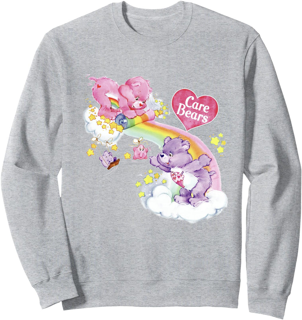 Authentic Care Bears Cheer Share Rainbow Hoodie - Unique Graphic Unisex - T-Shirt, Sweatshirt, Hoodie