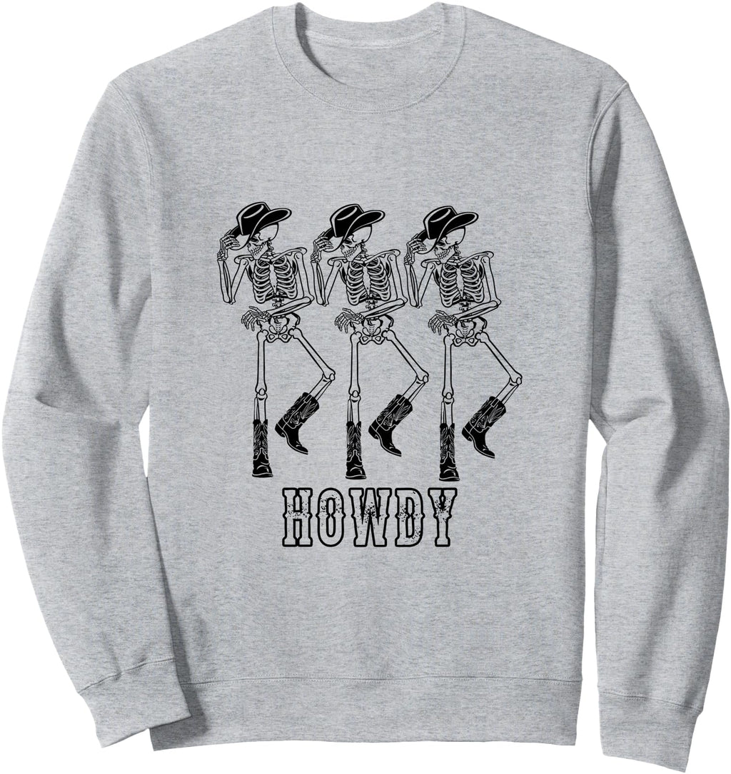 Howdy Skeleton Cowgirl Dancing Cowboy T-Shirt - Novelty Apparel Men Women - T-Shirt, Sweatshirt, Hoodie
