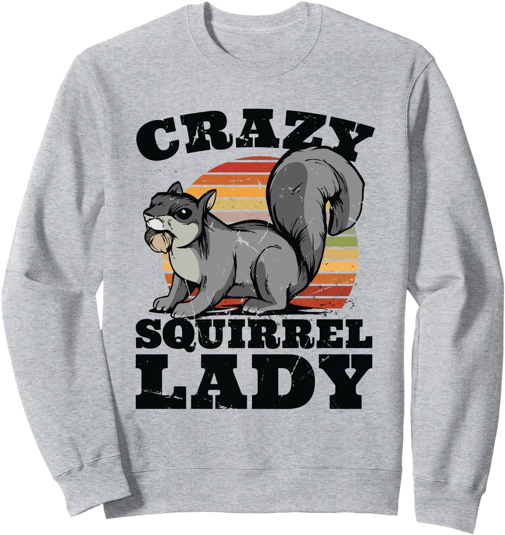 Crazy Squirrel Lady Eastern Gray Hoodie - Streetwear Style Men Women - T-Shirt, Sweatshirt, Hoodie