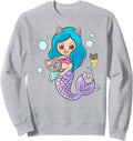 Handcrafted Mermaid Kitten Cats T-Shirt - Casual Everyday Wear Men Women - T-Shirt, Sweatshirt, Hoodie