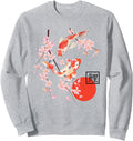 Original Cherry Blossom Koi Sweatshirt - Fun Novelty Design for Adults - T-Shirt, Sweatshirt, Hoodie