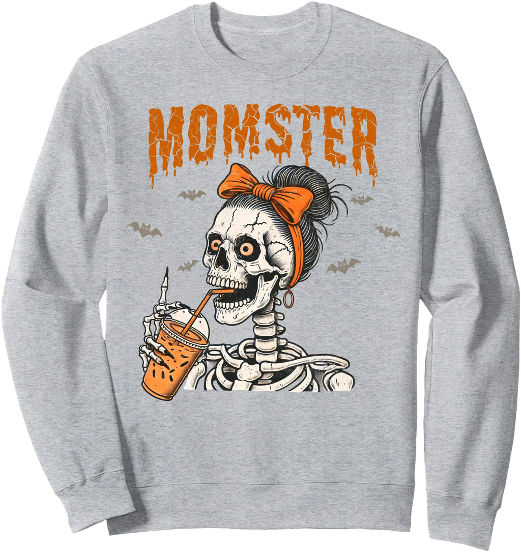 Handcrafted Momster Skeleton Mom Sweatshirt - Unique Graphic Men Women - T-Shirt, Sweatshirt, Hoodie