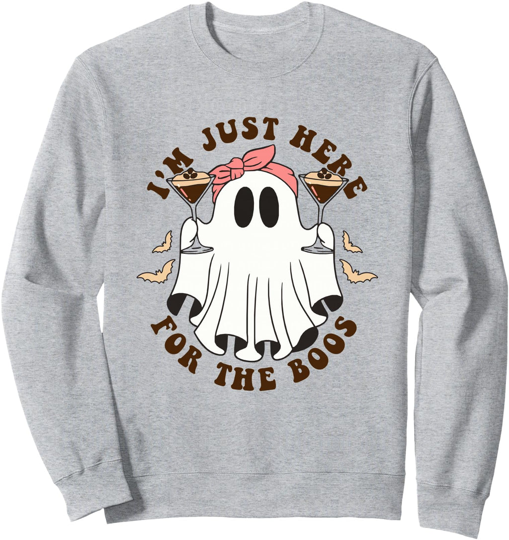 Original I M Just Here Boos Halloween Sweatshirt - Trendy Graphic Unisex - T-Shirt, Sweatshirt, Hoodie