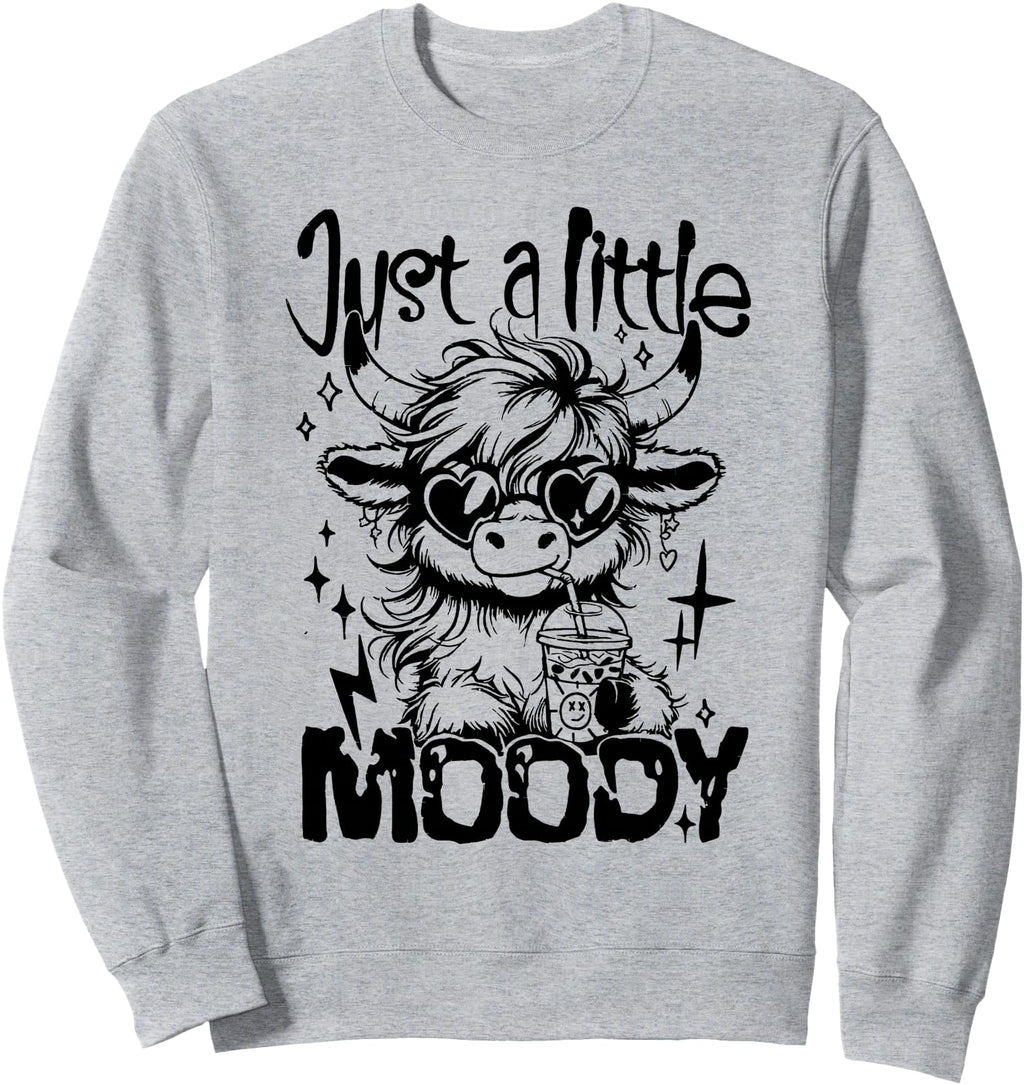 Gifts Family Just Little Moody Grey Hoodie - Aesthetic Graphic Unisex - T-Shirt, Sweatshirt, Hoodie