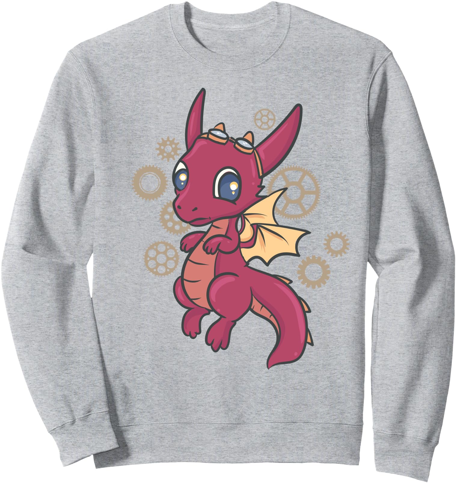 Original Steampunk Dragon Kawaii Hoodie - Casual Everyday Wear Unisex - T-Shirt, Sweatshirt, Hoodie