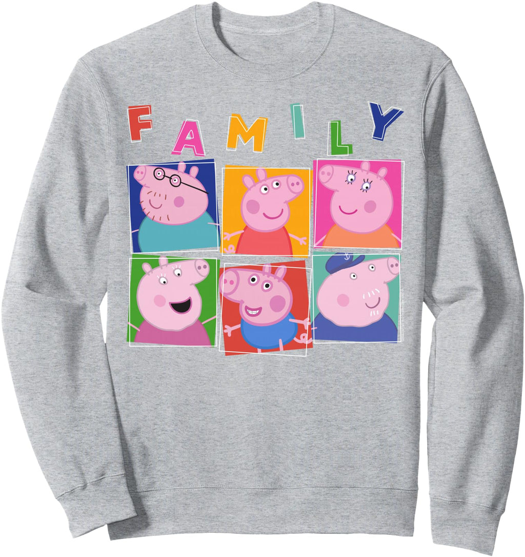 Authentic Peppa Pig Family Box Up Sweatshirt - Graphic Print for Adults - T-Shirt, Sweatshirt, Hoodie