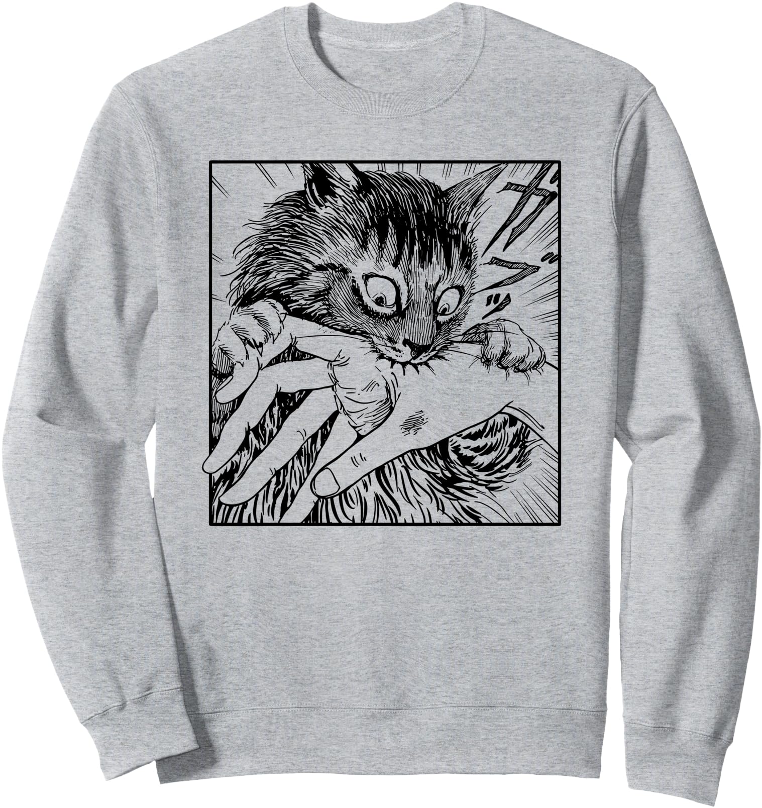 Handcrafted Cat Bite Anime Artist T-Shirt - Custom Art Print Unisex - T-Shirt, Sweatshirt, Hoodie